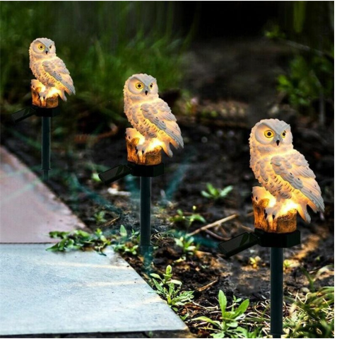 Solar Powered Owl Garden Light